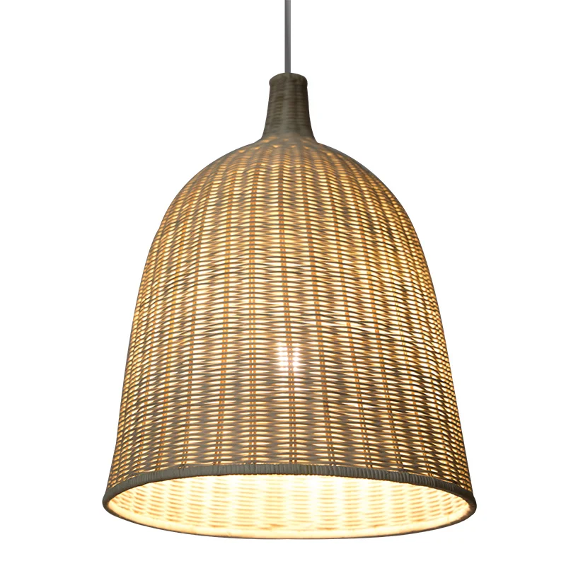 

Creative Bamboo Chandelier for Restaurant Room, Outdoor Hand-woven Lighting Rattan Lampshade, Home Supplies, Bedside Lamp