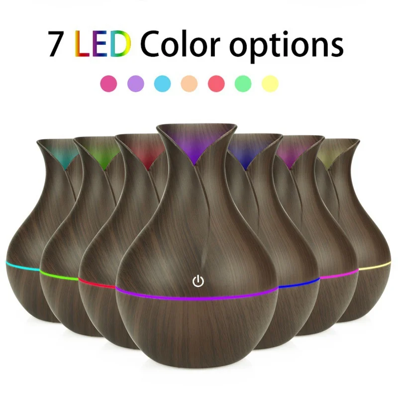 Humidificador de aire de 200ml, difusor de aceite esencial, fabricante de niebla USB, Mini Humidificador con luz colorida para el hogar, la Oficina
