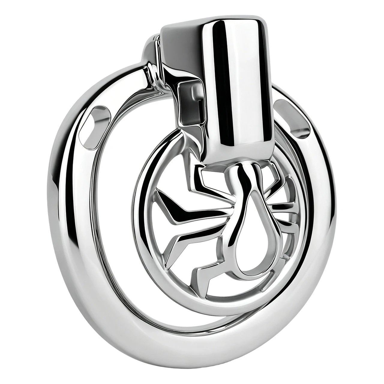 LEZEE Stainless Steel Male Chastity Cage Spider Hollow Out Chastity Lock Open Type Penis Lock Men BDSM Cock Cages BDSM Sex Toys - view 4