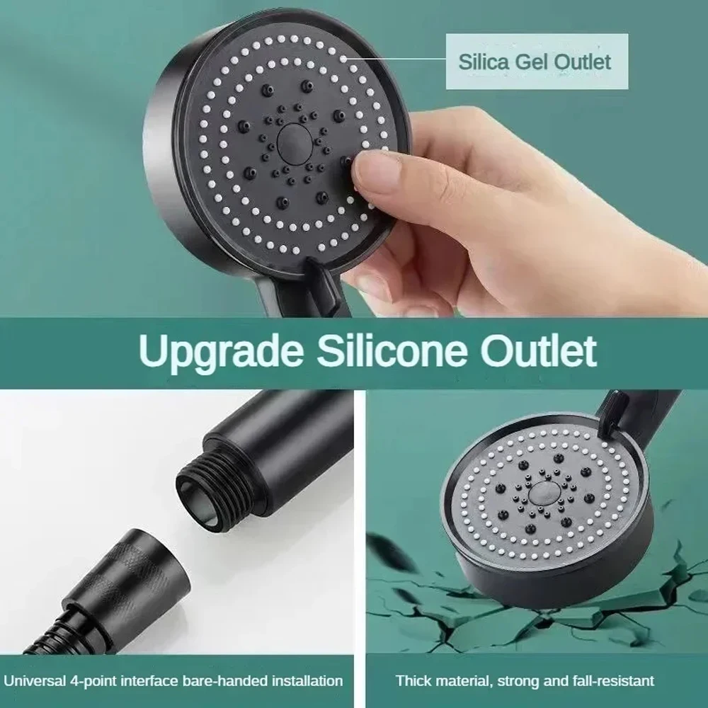 5 Modes High Pressure Handheld Shower Head Water Saving Shower Head Massage Shower Faucet Rainfall home Bathroom Accessories