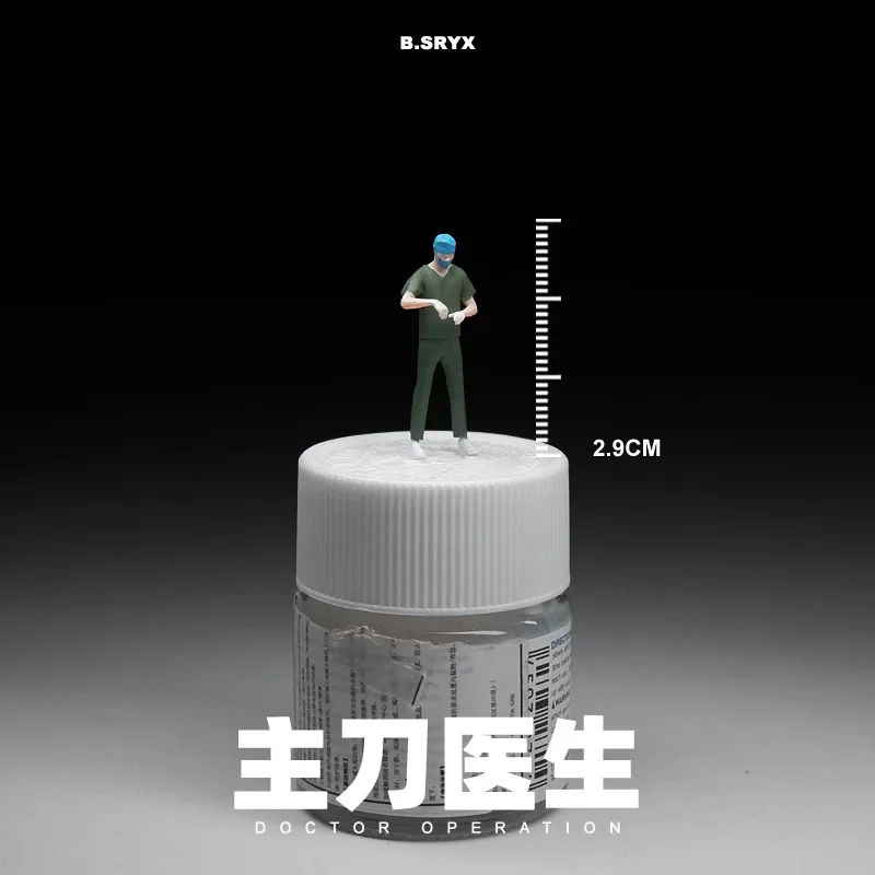 1:64 anime série médico mini boneca figura modelo em miniatura fotografia adereços modelo de cena diy mesa areia paisagismo ornamento presente
