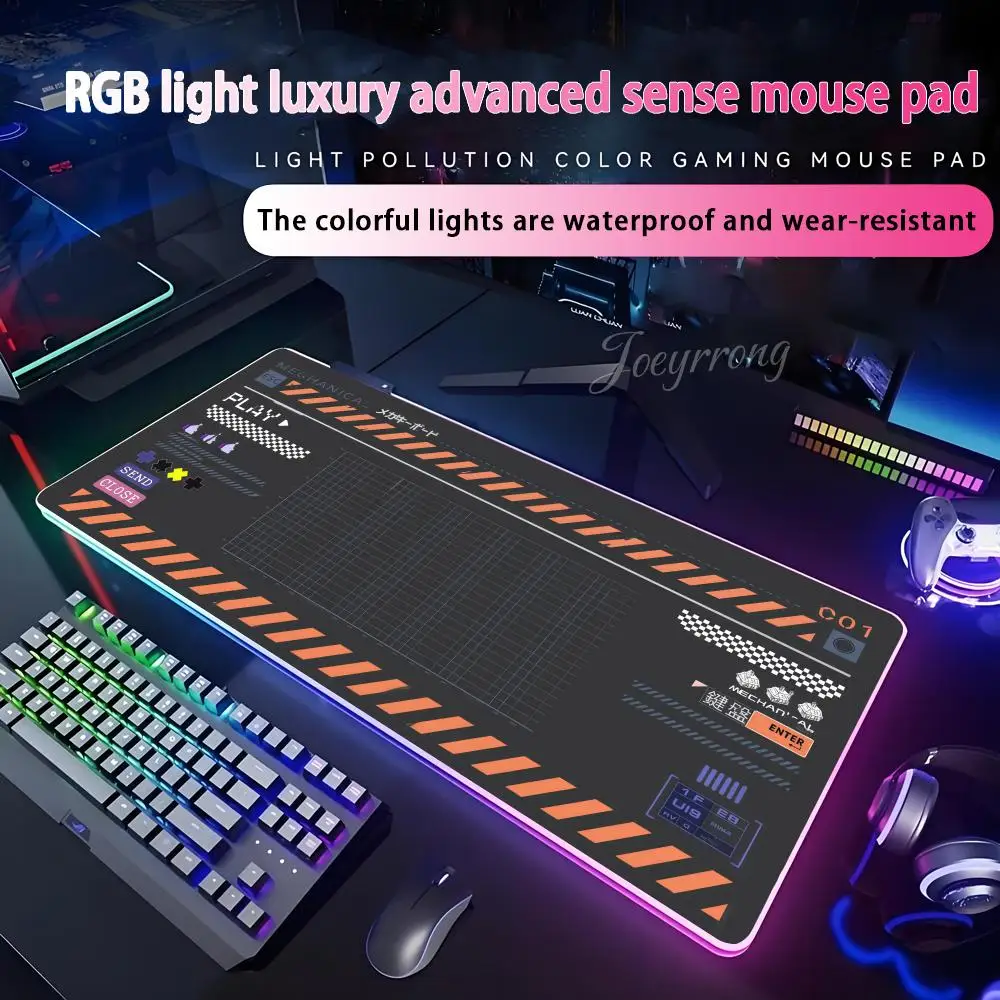 Alas Mouse Keyboard Mekanik Jepang untuk FPS eSports RGB Keyboard Gaming Ekstra Besar LED Matras Besar 1000x500mm XXL Gamer