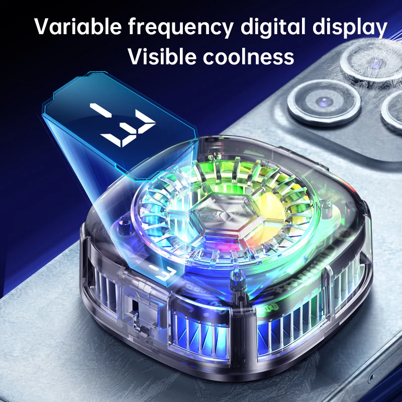 

5V3A Мощное охлаждение X122pro Полупроводниковый кулер для мобильного телефона Ледяной радиатор Магнитный и задний зажим Дисплей температуры