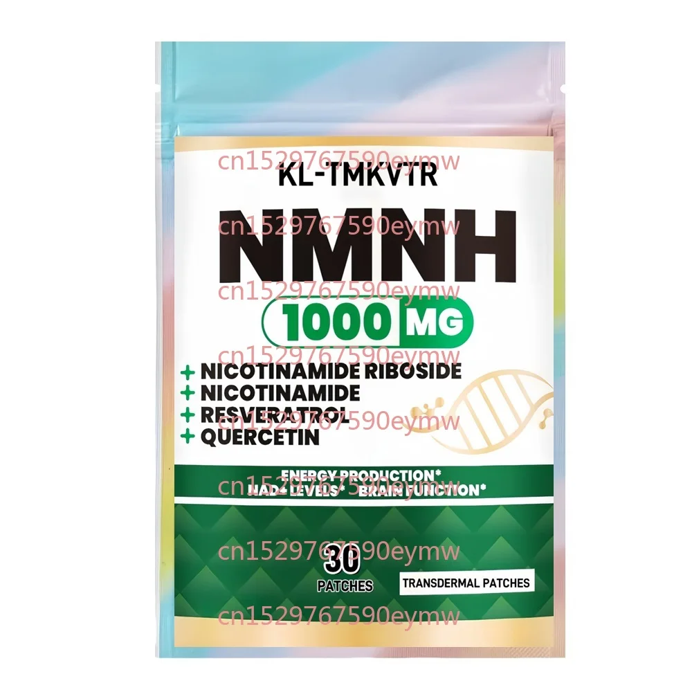 

30 трансдермальных пластырей NMNH с никотинамидом, кверцетином, ресвератролом для клеточной энергии, восстановления ДНК, здорового старения