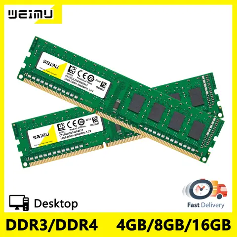 DDR3 DDR4 2GB 4GB 8GB 16GB Desktop Memory 1066 1333 1600Mhz PC3 8500 10600 12800 240Pin PC4 17000 19200 21300 288Pin Memoria RAM