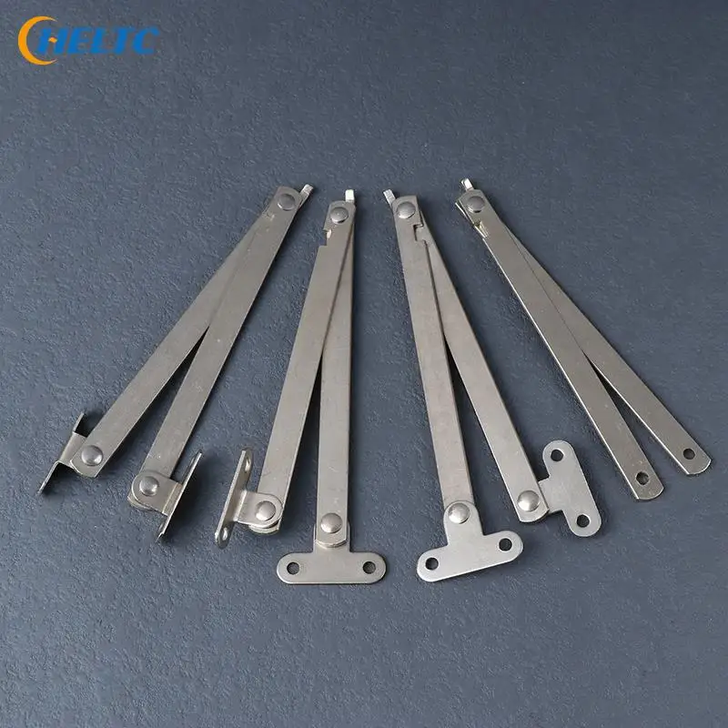 1pcs Cabinet Furniture Doors Close Lift Up Stay Support Hinge Stainless Steel Two Fold Pull Rod Kitchen Accessories
