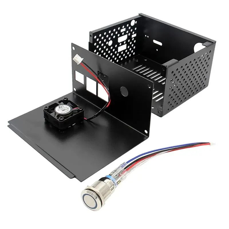 #54F Computer Accessories,X825-C8 Case for Raspberry Pi 4B X825 SATA Hard Disk SSD Drive Board (Black)