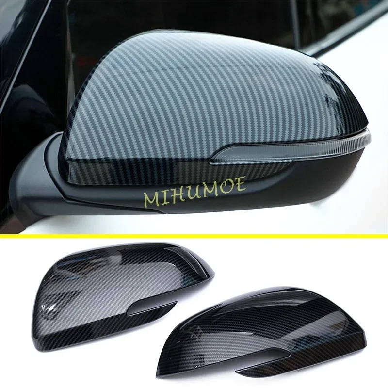 

Carbon Fiber Side Rearview Mirror Cover Protector For 2020 2021 2022 Kia Seltos Accessories