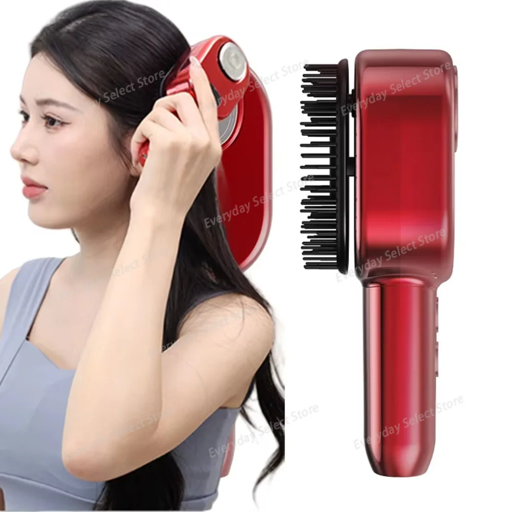 New Wireless Electric Scalp Head Vibration Massage Comb, Red Light Meridian Electric Head Therapy Massager Instrument