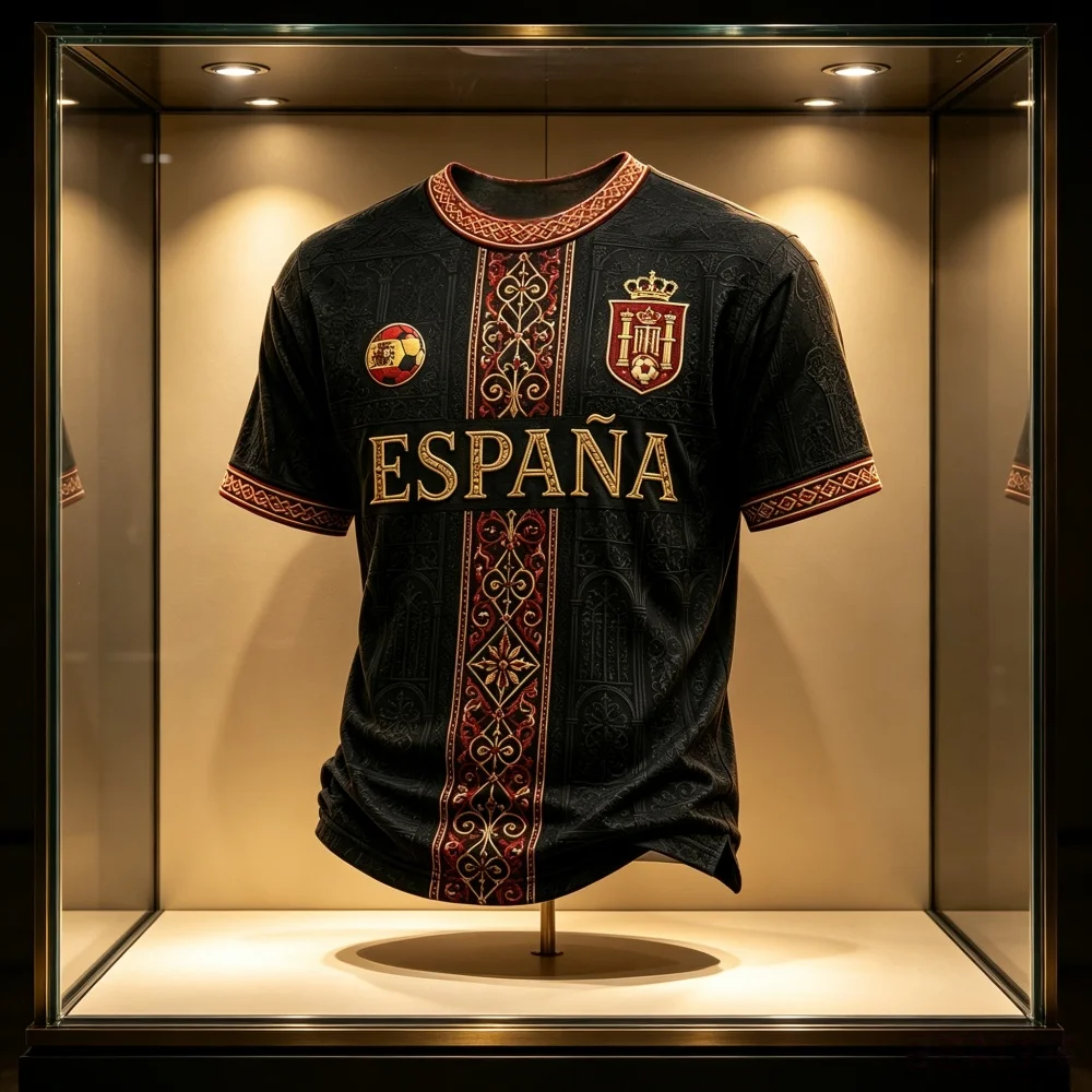 2026 Neues Spanisches Konzept-Fußballtrikot für Fans, 3D Schnelltrocknend, Atmungsaktiv, Bestseller, Leichte und Dünne Sport-Shirts für Familien und Kinder