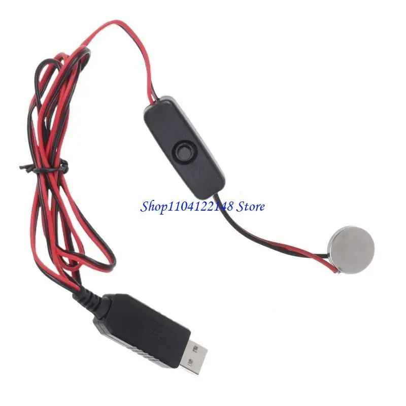 P9FA USB to 3V  Dummy Battery Charging Cable Cord with Switches for  3V Battery Powered Watch Remote Control Toy
