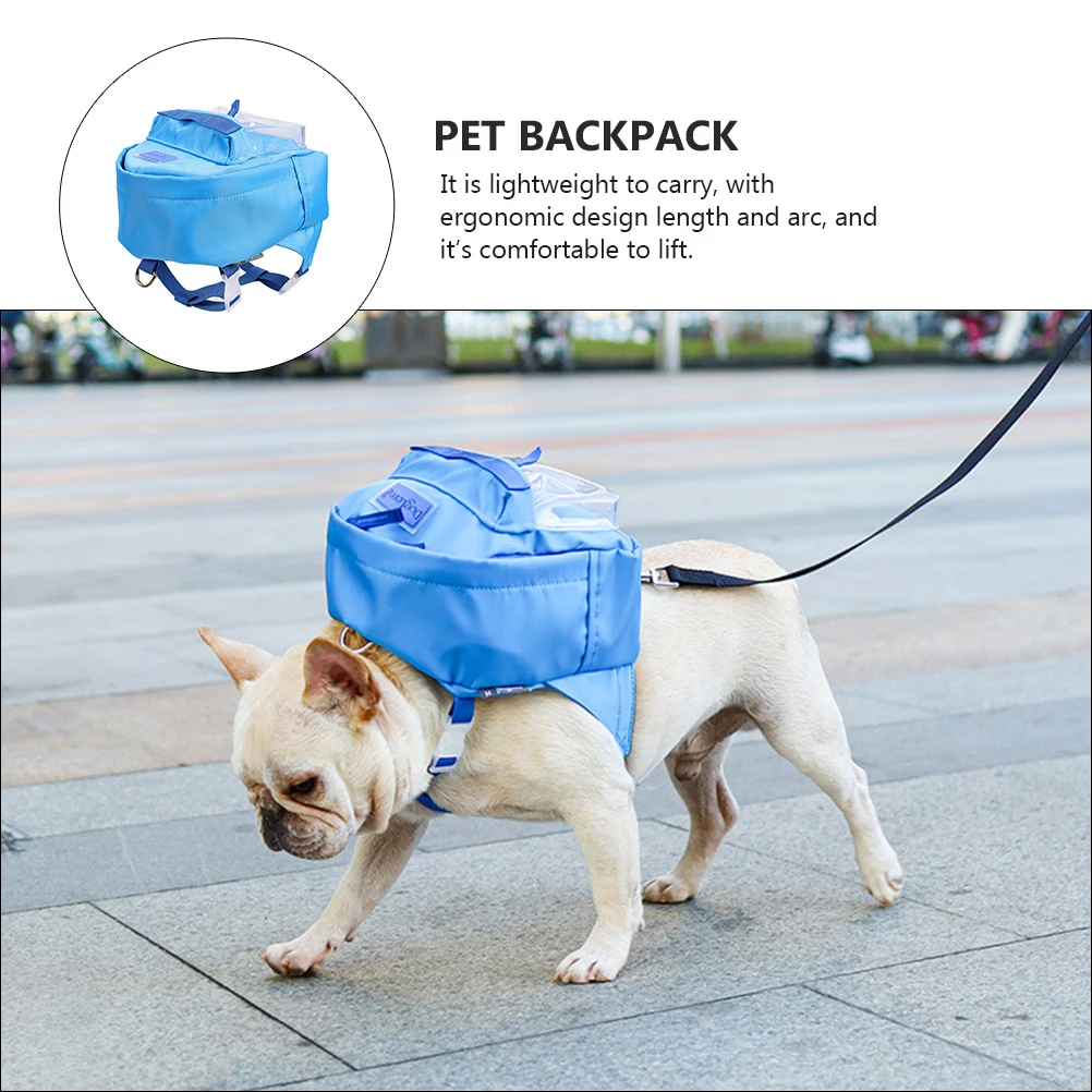 

Pet Backpack Lightweight Ergonomic Adjustable Straps Waterproof TPE Fabric Durable Nylon Dog Knapsack Anti lost Travel Creative