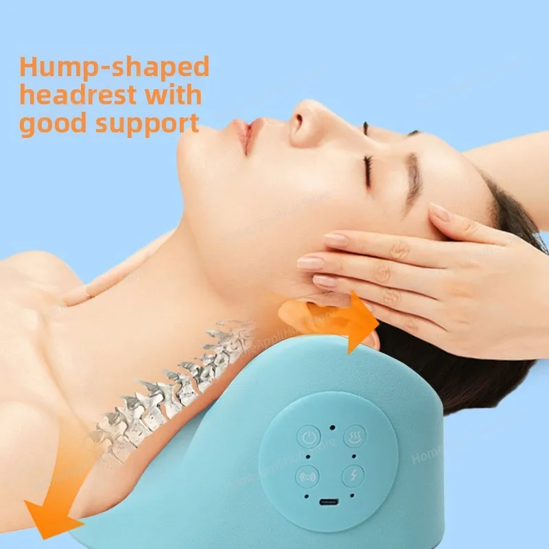 

Портативная массажная подушка EMS, низкочастотный импульсный массаж, бытовой горячий компресс, массажер для шеи, электрический массажер для шеи