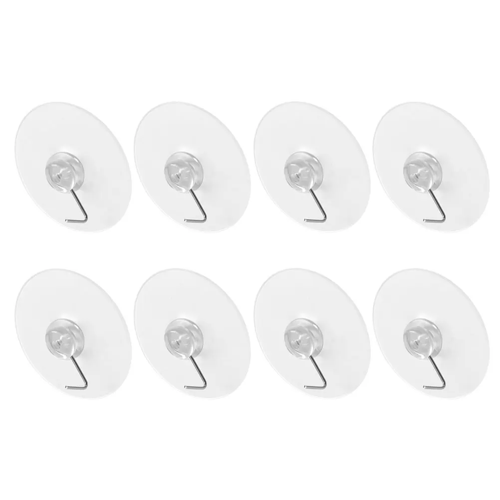 

8pcs Vacuum Suction Cup Hooks 35mm Clear PVC Bathroom Hanger Towel Hanging Kitchen Utensil Holder Punch Free Shower
