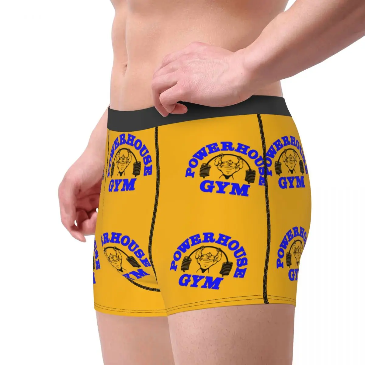 Powerhouse-Boxers de ginástica personalizados para homens, shorts de musculação, cuecas fitness, cuecas engraçadas