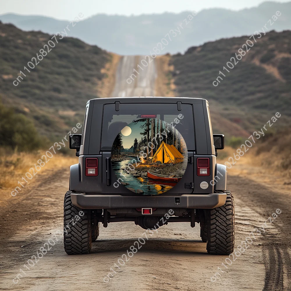 

Forest Camping Various Models Spare Car Tire Cover Sand Dust Prevention Protect Wind Rain Tire Cover Sturdy Durable Tire Covers