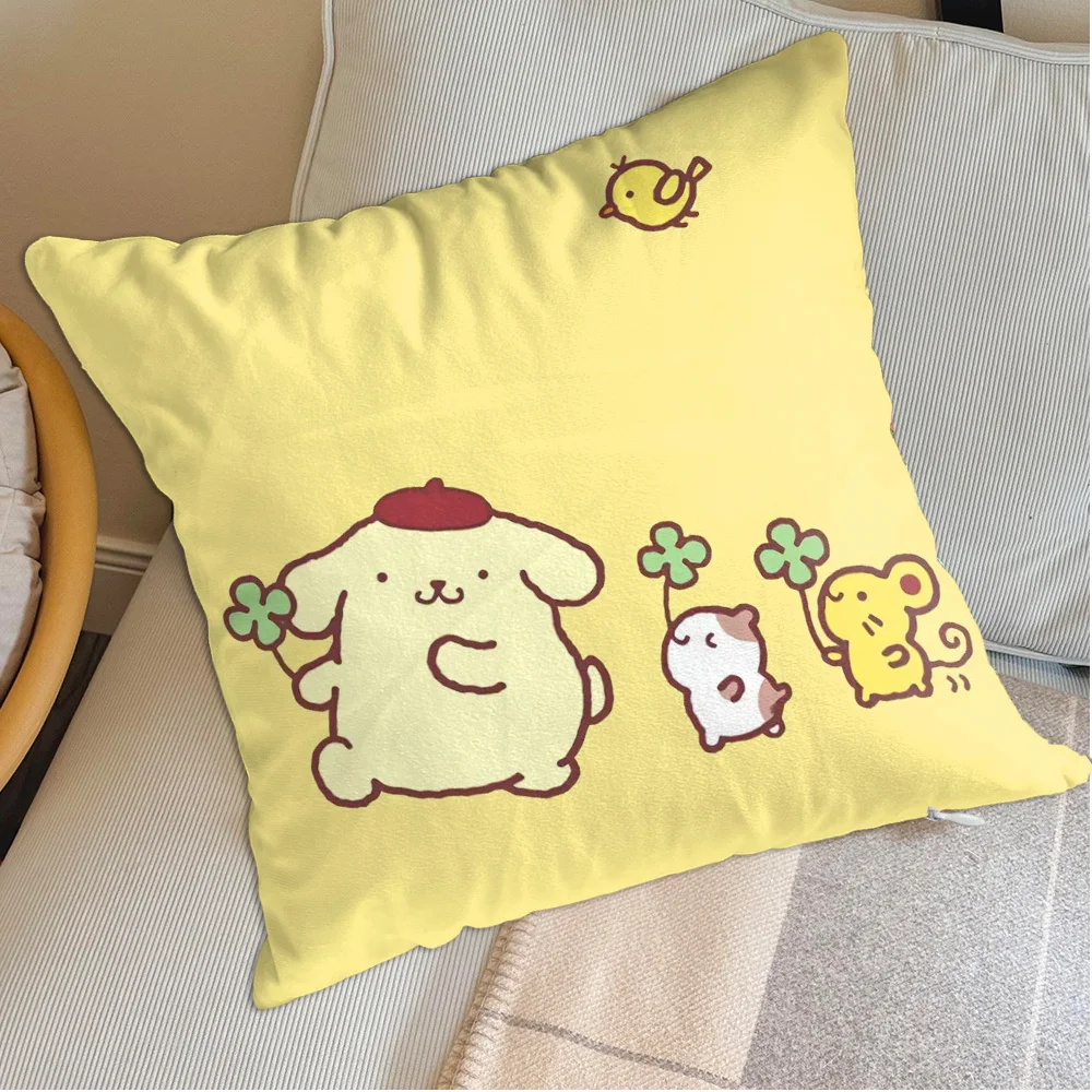 

Высококачественная роскошная наволочка Kawaii P-Pompurin 45x45 для подушек, для дома и декора гостиной, а также для сна