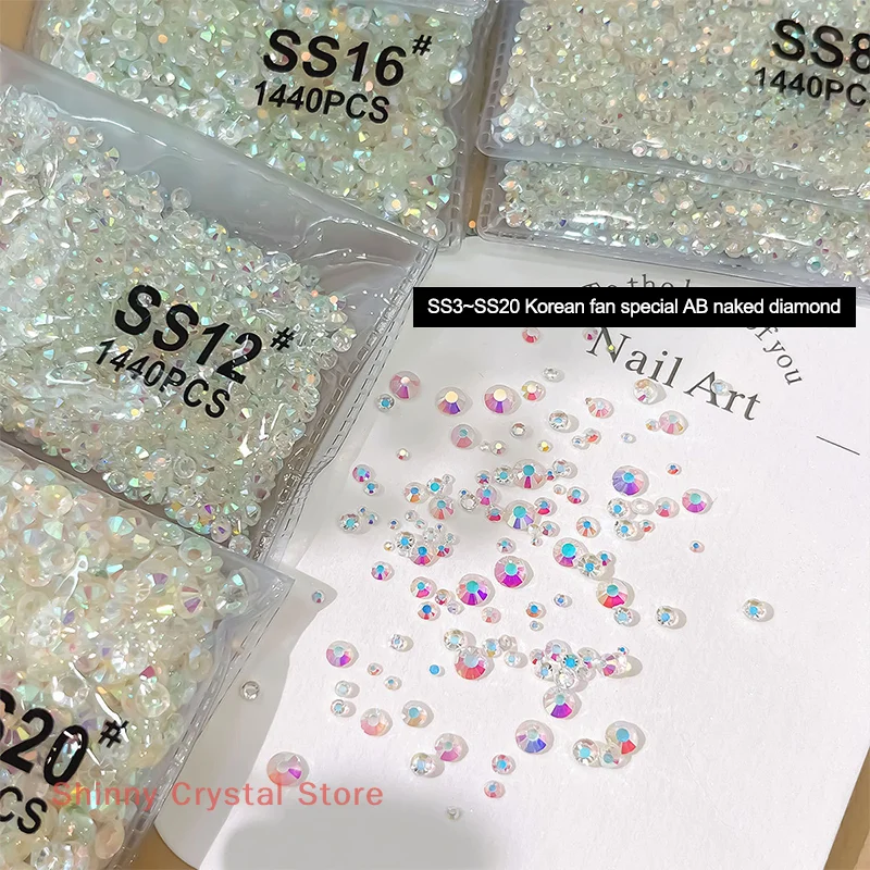 

1440pcs Mix-size Rhinestones Glitter Crystal Diamond Strass Flatback Stone Gems Nail Art Rhinestones Decorative Accessories