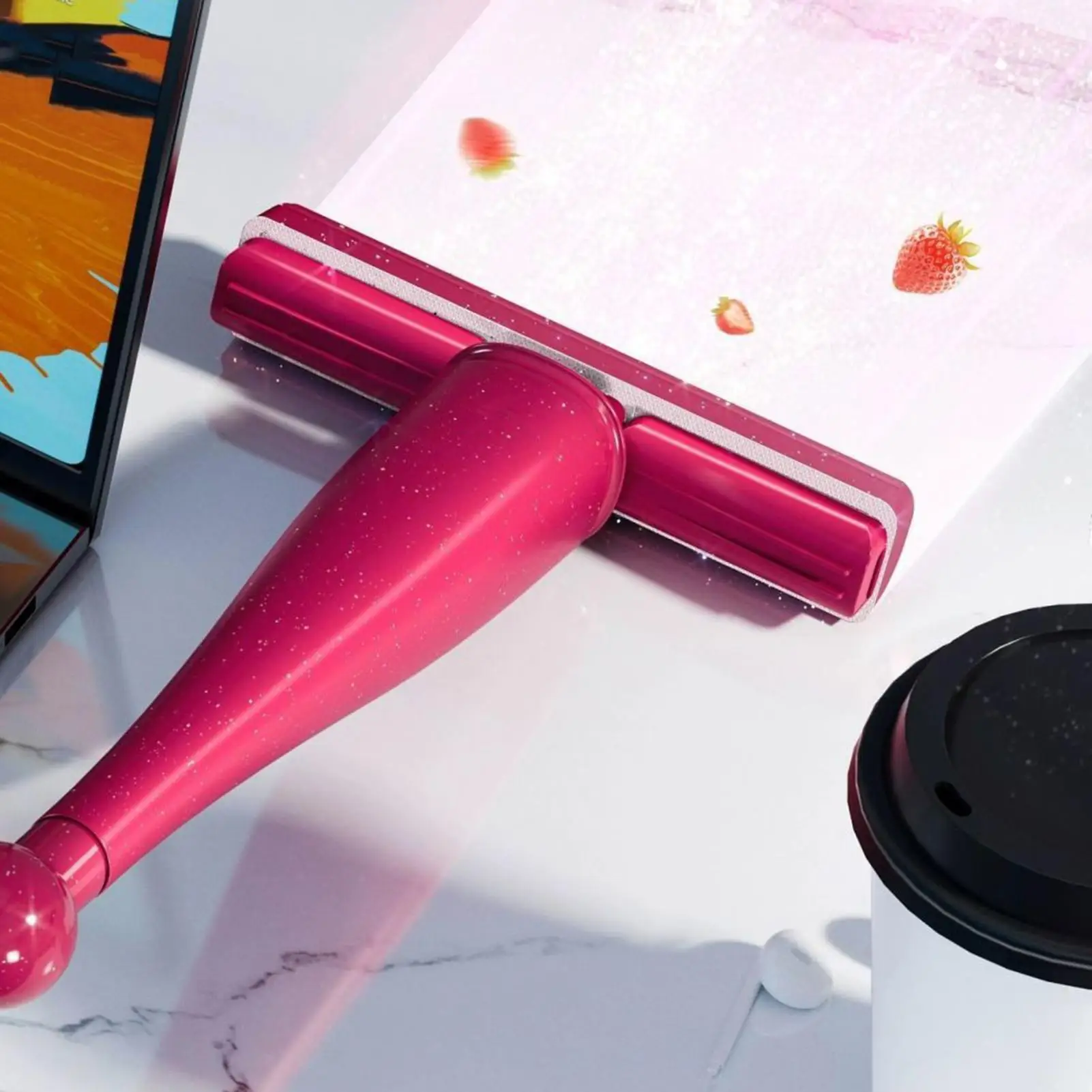 

Portable Mop Portable Wet-Dry With Replacement Heads Tiny Twist-and-Pull Sponge Mop For Mirror Glass Door Counter Desk Table