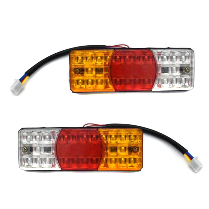 3Colors LED Waterproof Tail Light Reverse Brake Stop Motorcycle Turn Signal 12V