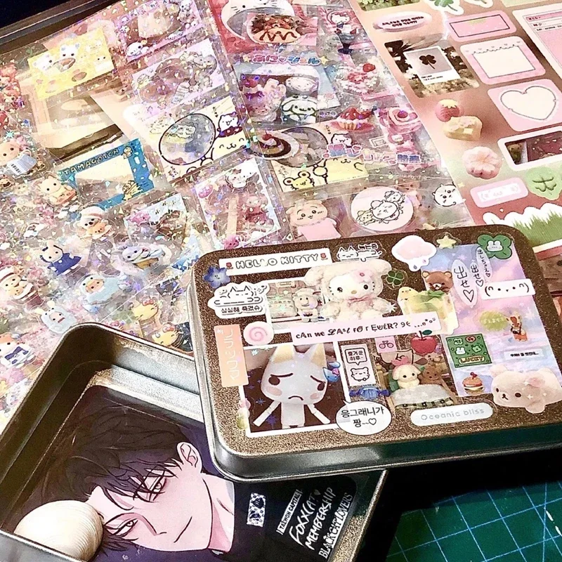 10 قطعة مجموعة Y2K عشوائية لطيف بريق الليزر ملصق للهاتف كاميرا الأمتعة مجلة ملصق Kawaii لاصقة تزيين هدية #4