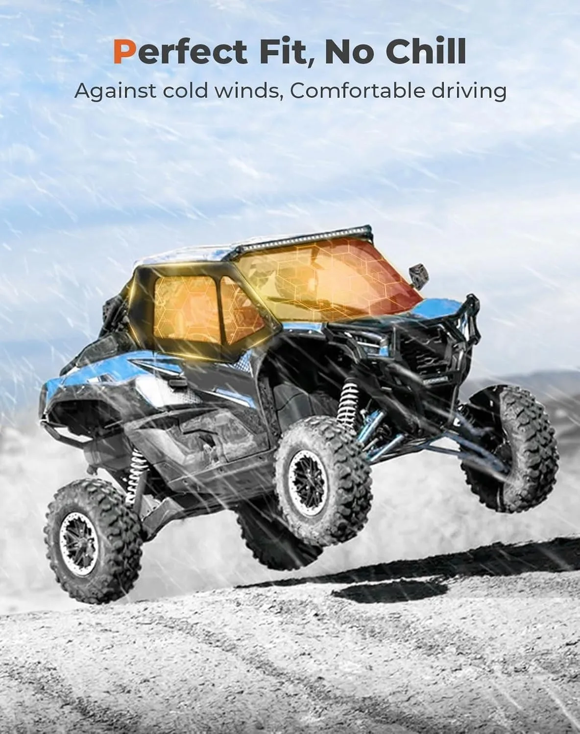 KRX النوافذ الجانبية لـ Kawasaki Teryx KRX 1000 2026 2025 2024 2023 2022 2021 2020 واضح باب الكابينة UTV الضميمة عدة #2