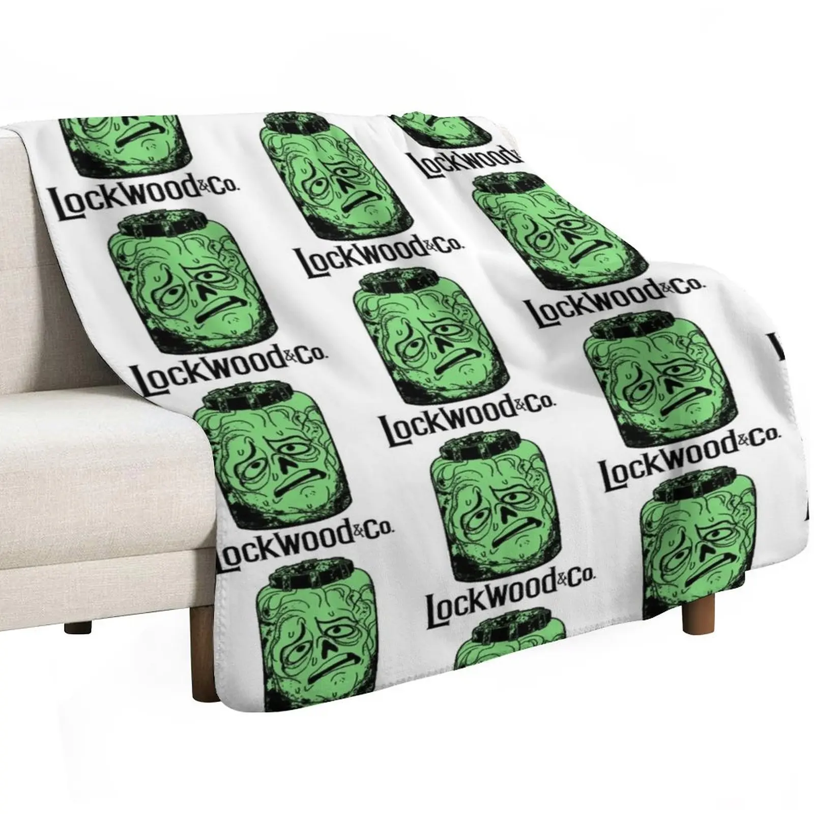 Lockwood and co Skul,TV series,Anthony Lockwood,George Cubbins,Lucy Carlyle,Fan art Throw Blanket Camping Blankets
