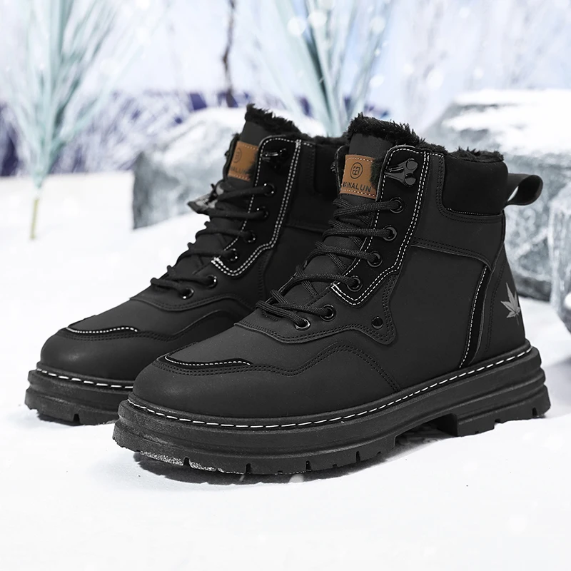 Herren-Schneestiefel, Geeignet für Winterkleidung, Herrenschuhe, Wadenhoch, Komfortables Innenfutter, Stilvolles Obermaterial, Hervorragende Wärme und Tragekomfort – Detail 3