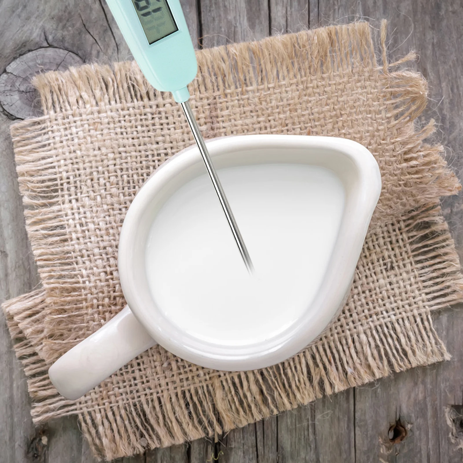 

Cooking Thermometer Digital Meat Probe Portable Green Frying Instant Read Thermometer Supplies