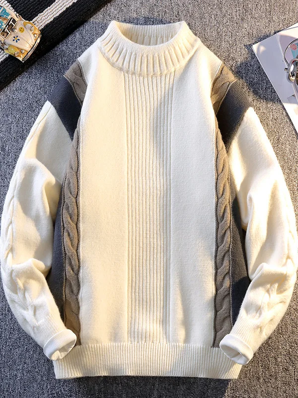 

Autumn Winter Thiened Knitted Sweater for Teens And Students Sli Versatile Men's Faionable Woolen Sweater Casual Wear