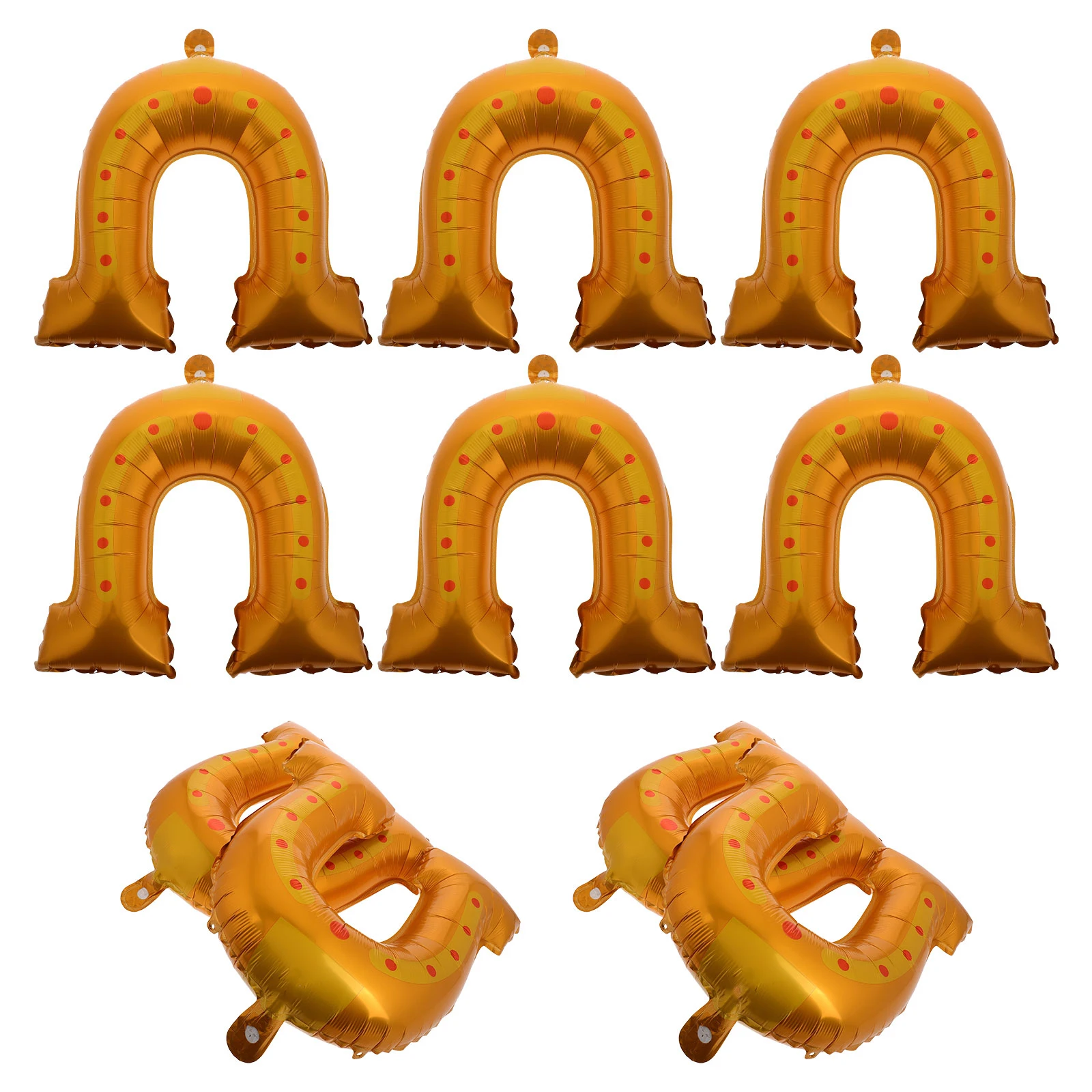 

10Pcs Horseshoe Aluminum Foil Balloons Gold U Shaped Party Decoration Wedding Birthday Celebration Lucky Decor