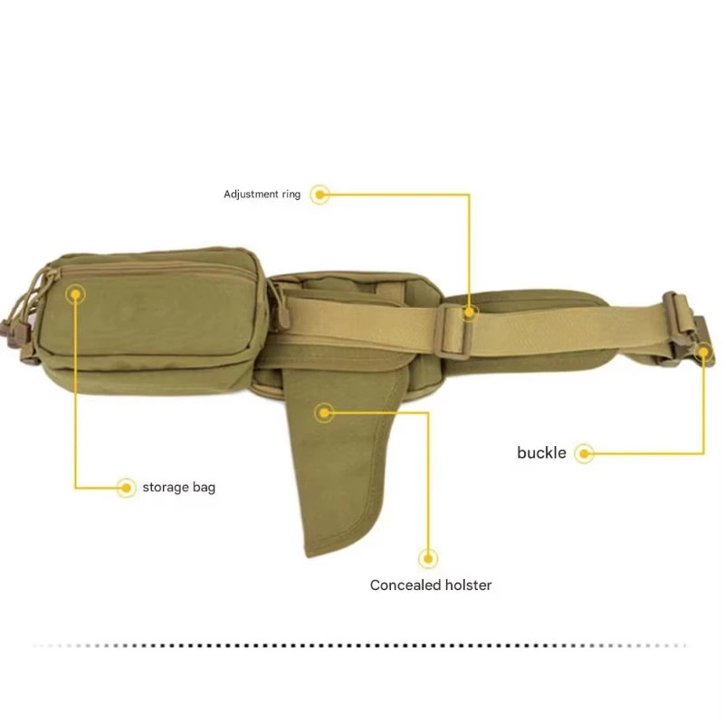 Runways Belt Bag Fashion Outdoor Concealed Carry Unisex Casual Commuter Travel Anti-Theft Hidden Waist Pack Nylon Multi-Pocket