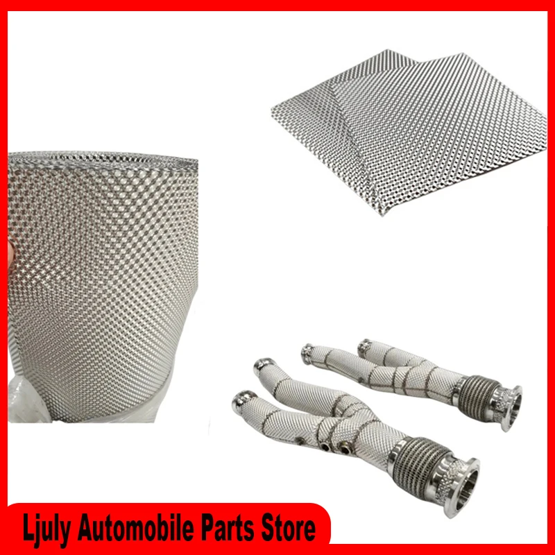 

Car Engine Heat Shield Motorcycle Exhaust Aluminum Pipe 304 Stainless Steel 0.12MM Vehicle Embossed Plate For Exhaust Pipe Part