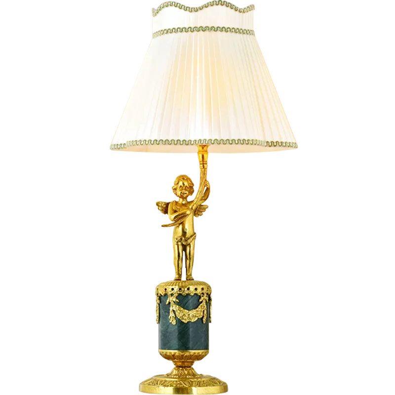 

Desk lamp, living room angel carving lamp, retro and simple bedroom decoration, bedside table lamp