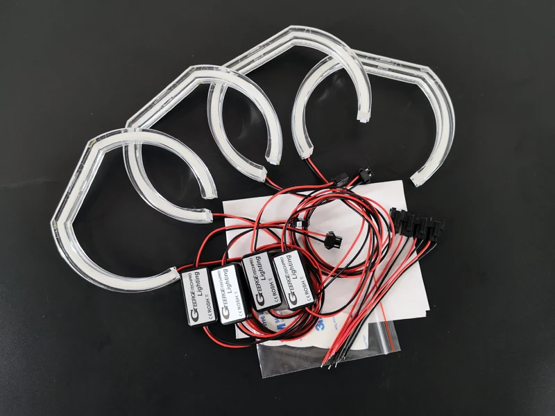 For BMW E46 M3 Coupe Convertible 2001 2002 2003 2004 2005 2006 Day Light Ultra Bright DTM Style Led Angel Eyes Kit Halo Rings view 5