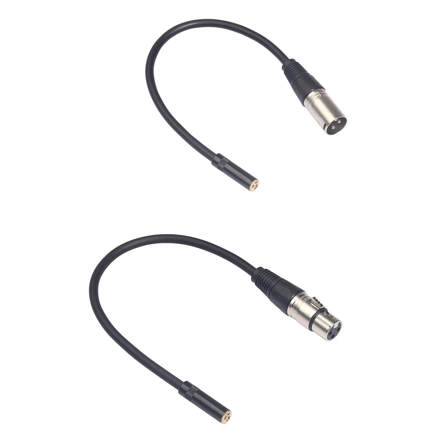 

ABVO-2 Pcs 0. Wire 3 Pin XLR Stereo Audio Adapter Microphone Adapter Cable, 1 Pcs Female To 3.5Mm Trs 1/8 Inch Female & 1 Pcs