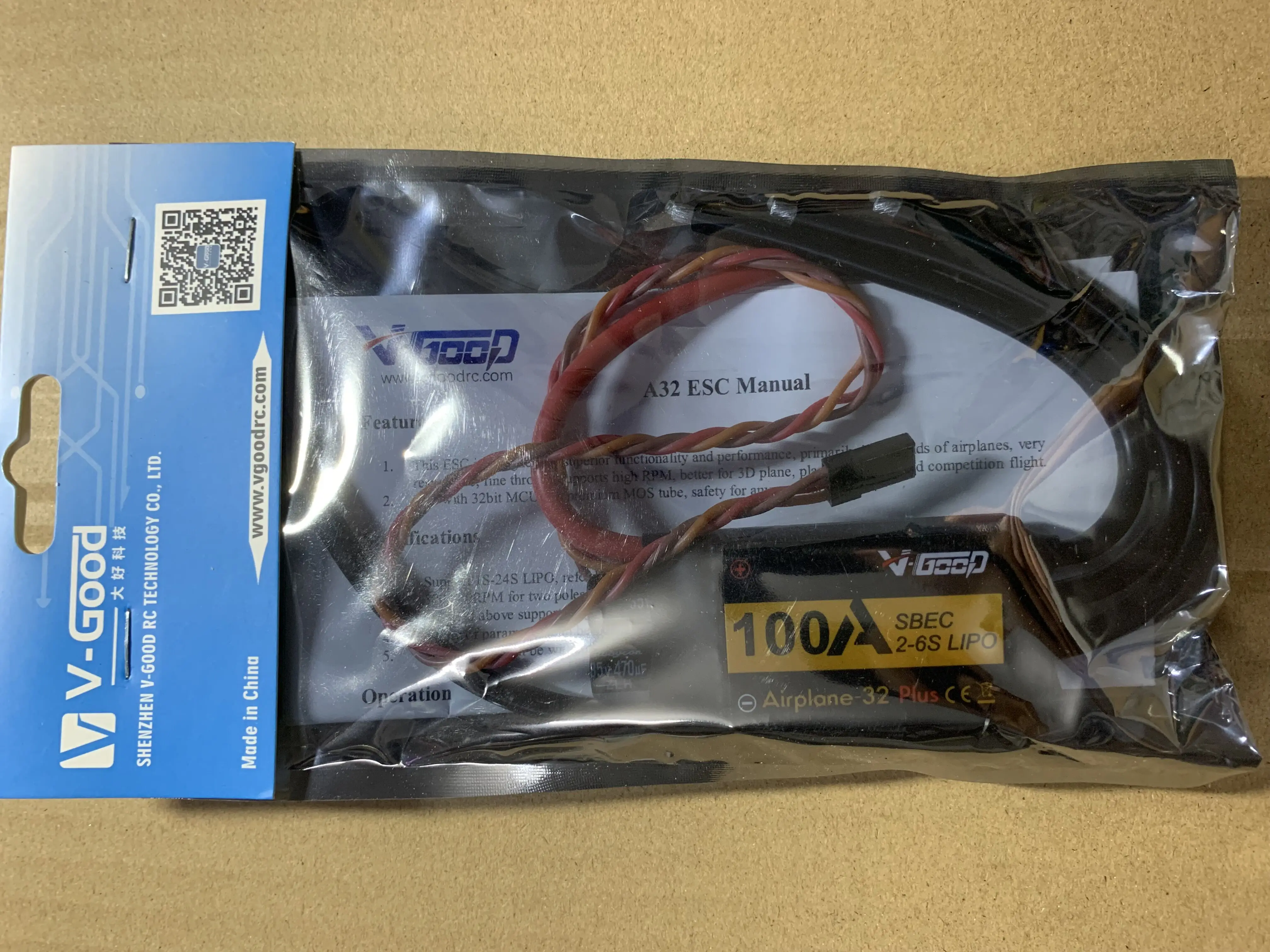 V-GOOD VGOOD airплани32 Plus (новинка) 32 бит бесщеточный ESC 6A 15A 40A 60A 80A 100A 120A 150A BEC SBEC для радиоуправляемого самолета с фиксированным крылом