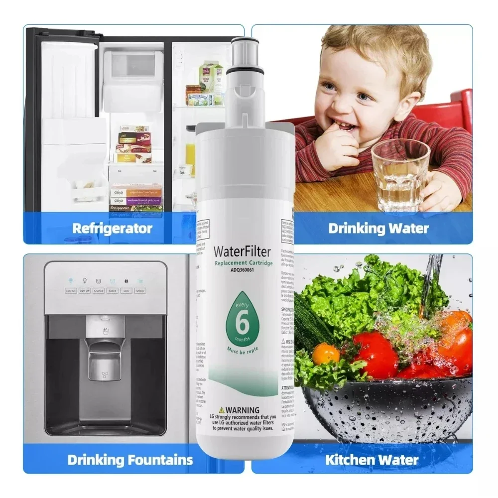 فلتر تنقية مياه الثلاجة يحل محل LG LT700p، ADQ 36006101 ،ADQ 36006113