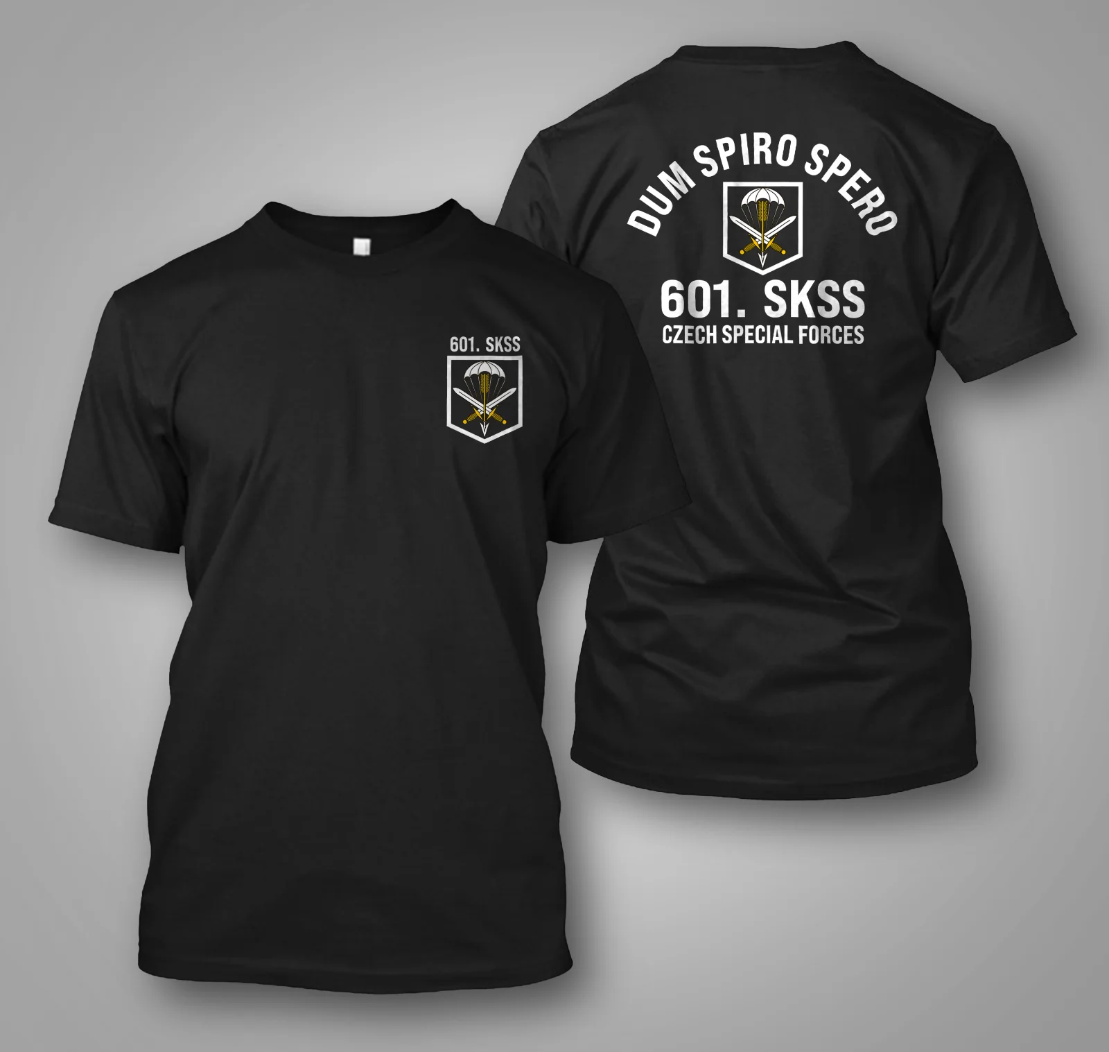 

Czech Special Forces 601 SKSS Army Military Men T-Shirt Short Sleeve Casual 100% Cotton Shirt