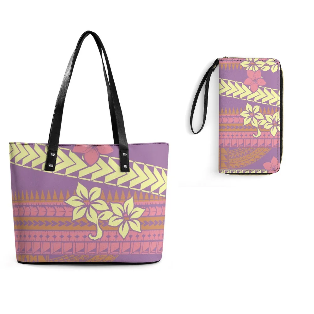 

2 / Set Custom Tote Bags Delicate Handbags & Purses Fashion Luxury Large Capacity Tote Casual Polynesian Pattern Overnight Bag