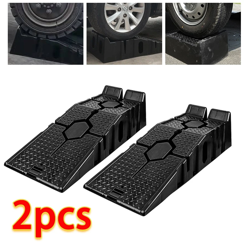 1Pair Black 2500KG Heavy Duty Car Ramps 900mm Long Antiskid Working Ramp Auto Oil Changing Repair Maintenance Jack Lift Tools