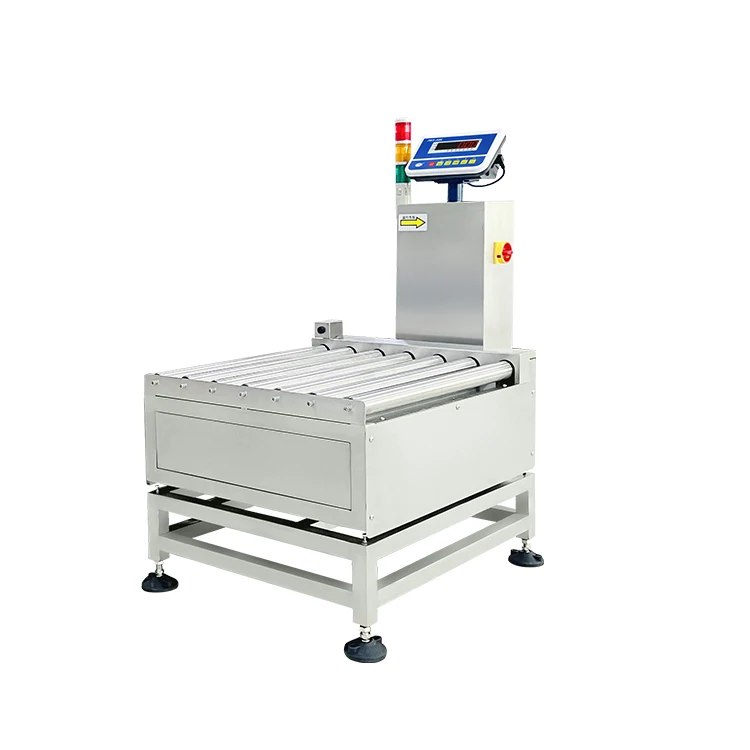 Weighing Scale With 3 Colors Alarm Roller Scale Industrial Weight Checkweigher