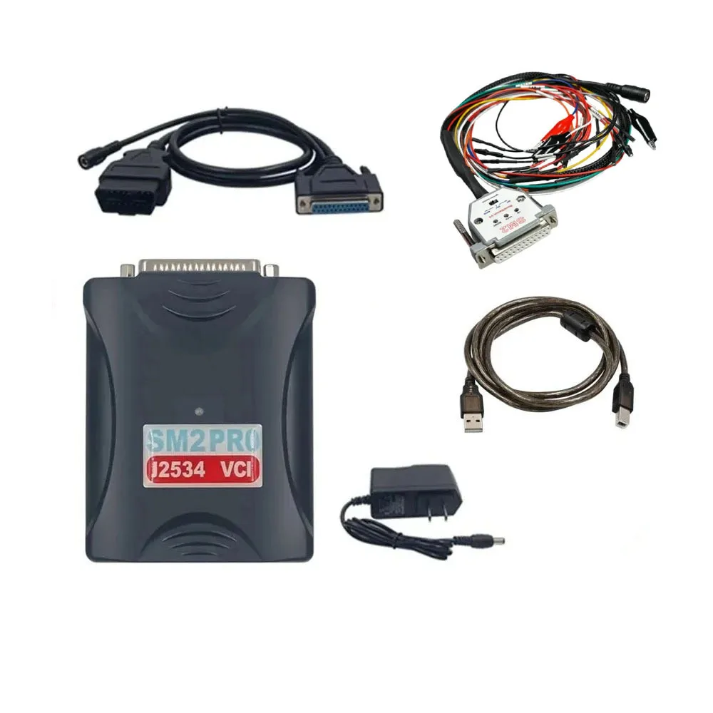 SM2 PRO J2534 Outil professionnel de diagnostic et de programmation automobile comprenant deux dongles de version différente