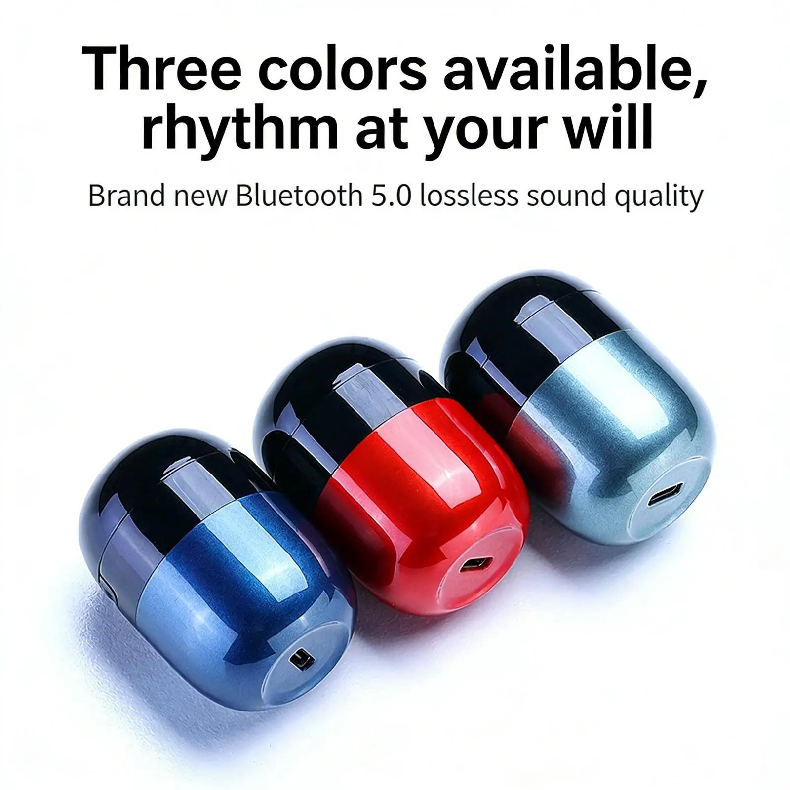 

New Capsule TWS Bluetooth Earbuds, Long Endurance, Stable Connection, HiFi Audio, Mini Headphones for Work Daily Entertainment