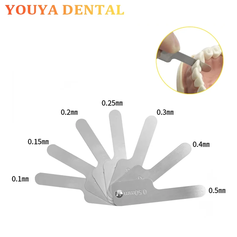 

Стоматологическая межпроксимальная редукционная линейка 0,1-0,5 мм IPR линейка для измерения зазора между зубами инструменты для ортодонтического лечения стоматологические инструменты