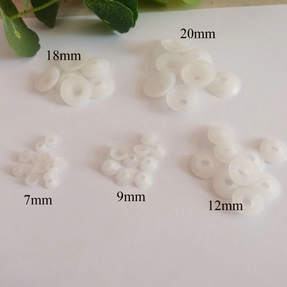 7mm to 50mm  width white hard washer fit for plush toy eyes nose accessorie---100pcs/lot