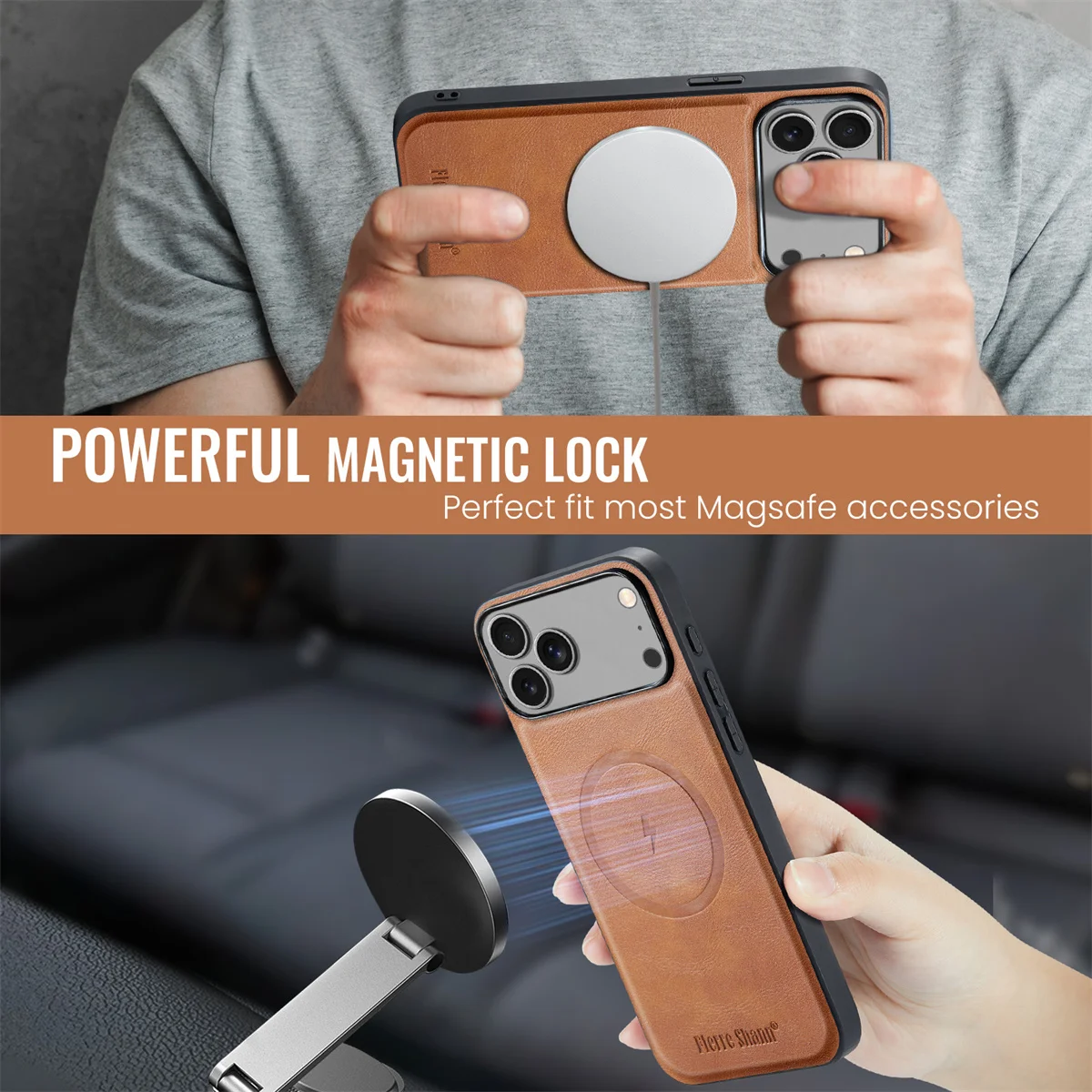 Custodia per telefono in pelle magnetica staccabile 2 in 1 per IPhone Air 17 16 15 14 13 12 11 Pro Max per copertura porta carte portafoglio Magsafe