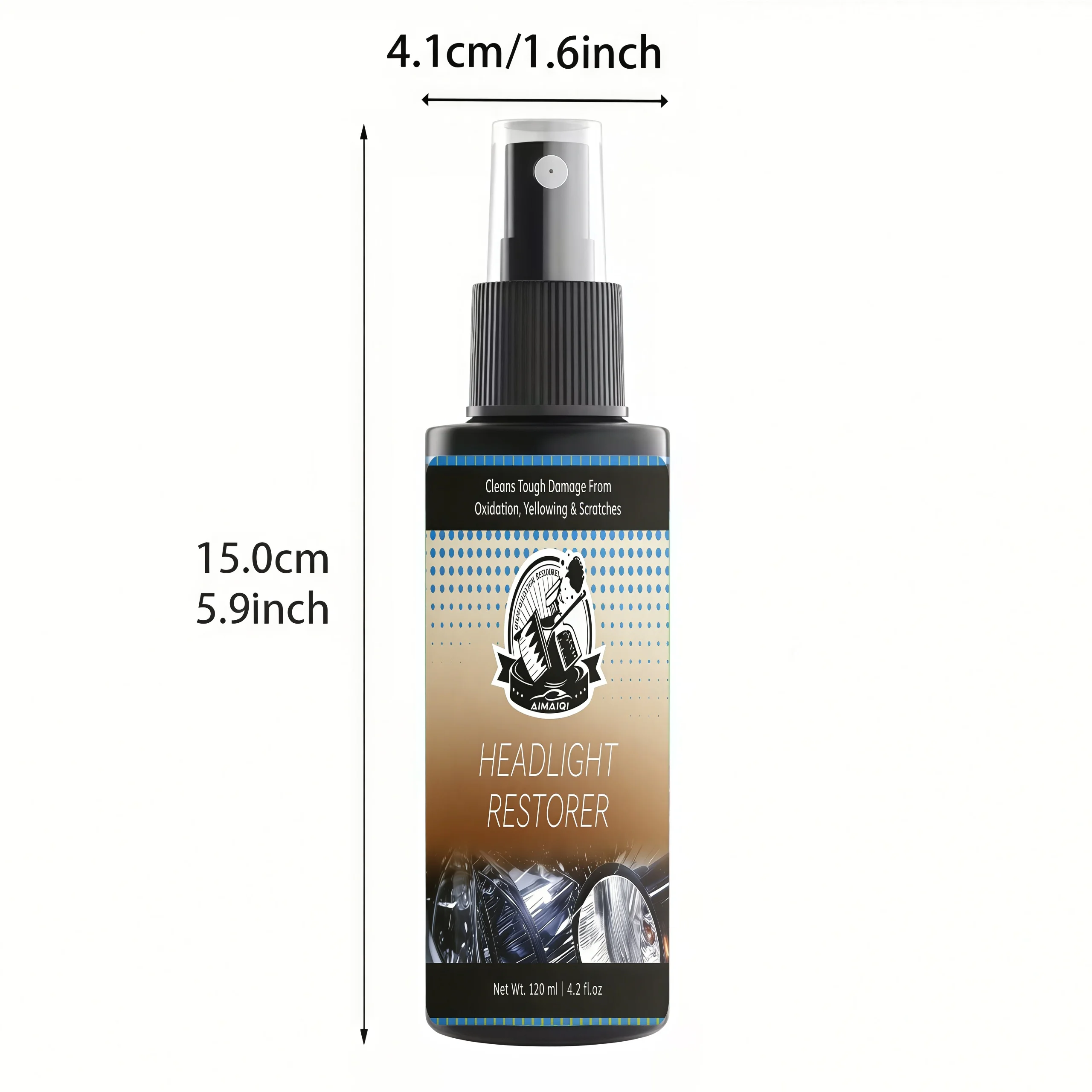 Auto Headlight Restorer, Fast Repair Cloudy Faded Car Lampshade, Long-Lasting Anti-Aging Light Coating Agent