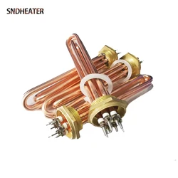 SNDHEATER 220V 380V Elektryczny element oporowy do ogrzewania wody Cała miedź 3KW 6KW 9KW 12KW Grzałka słoneczna do basenu