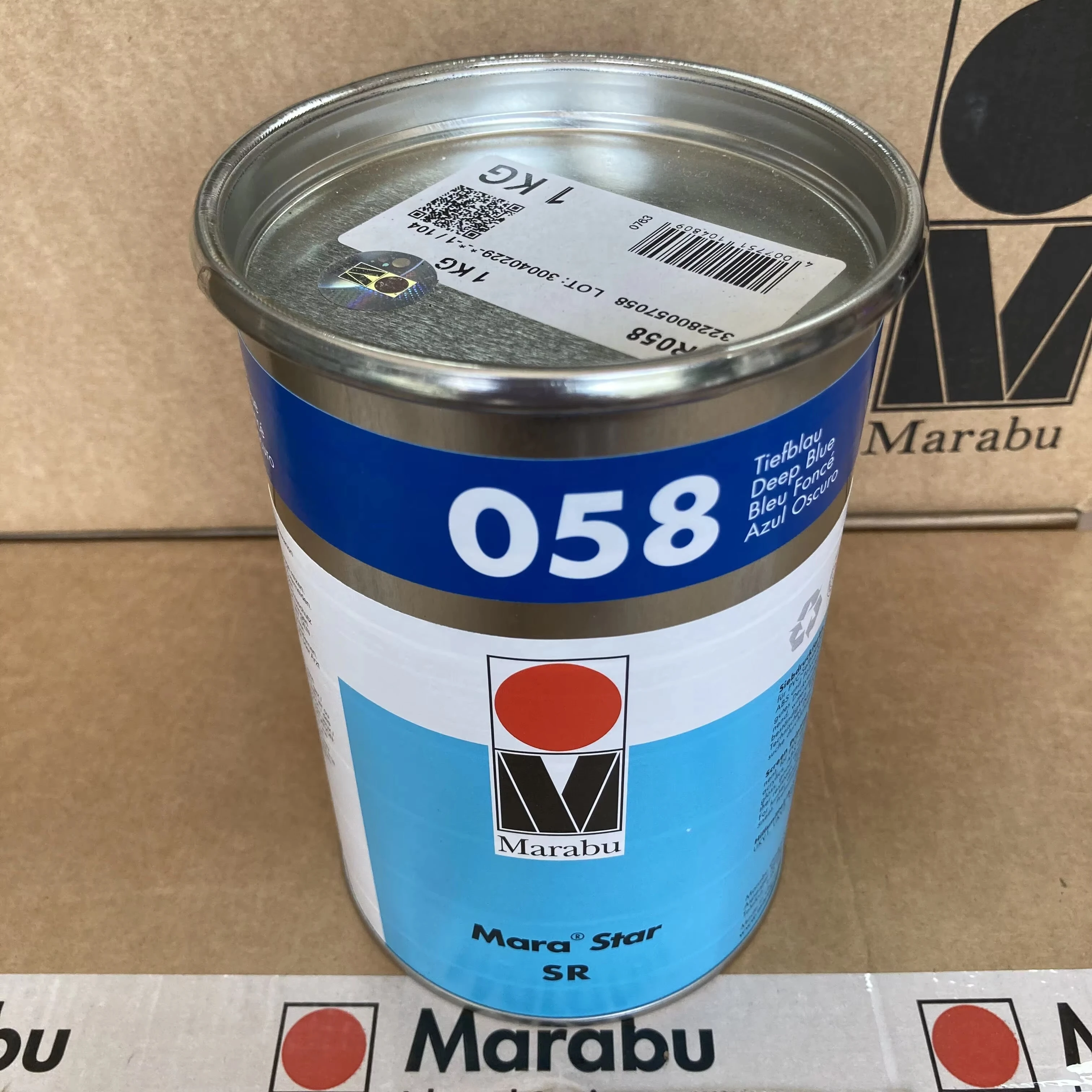 FOR Marabu SR058 Deep Blue Alcohol-Resistant Plastic High-End Screen and Pad Printing Ink